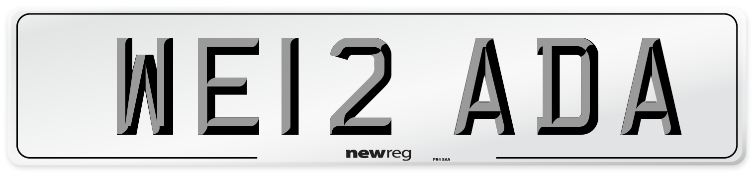 WE12 ADA Number Plate from New Reg